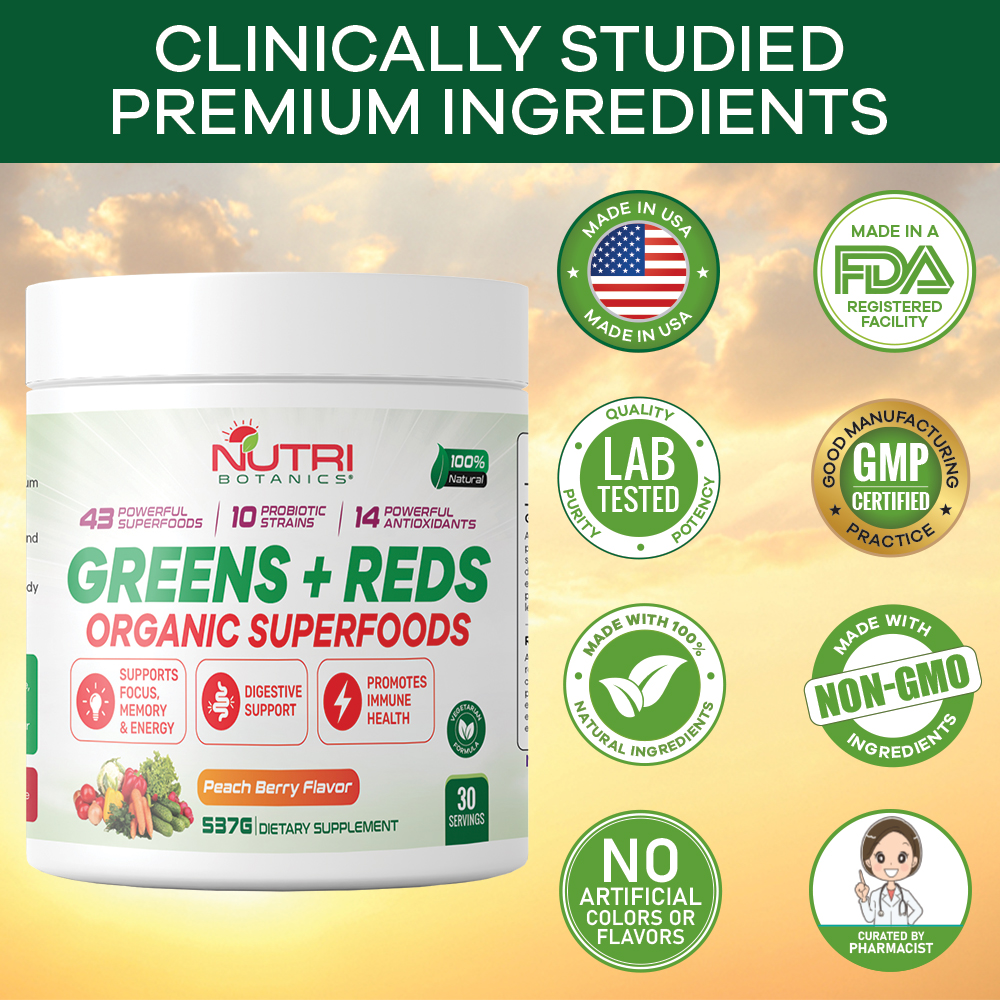 Nutri Botanics Green and Red Superfood Supplement VitaminMall
